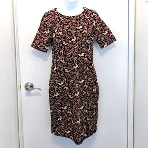 Elbow Sleeve Ponte Sheath Dress